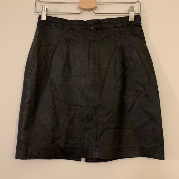(SOLD) - Vintage Leather Mini-skirt - Picture 1 of 3